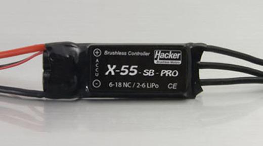 HACKER X-55-SB PRO BRUSHLESS SPEED CONTROLLER. 55 AMP
