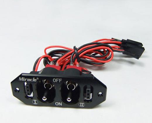 TWIN POWER SWITCH (BLACK) MIRACLE/6STAR (ST4004-D)