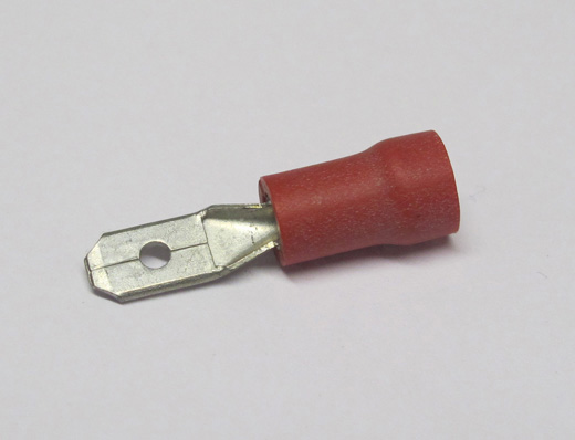 KABELSKO RØD FLAT HAN - 4,8MM 0,5 - 1,0