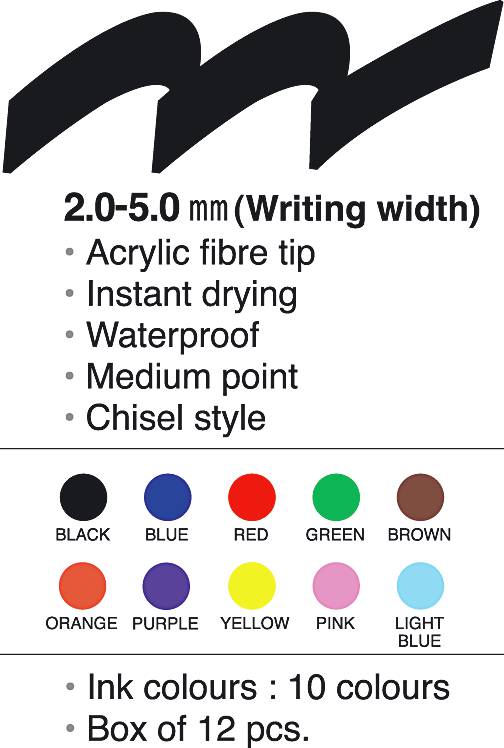 MERKEPENN ARTLINE 90 SORT - Bilde 2