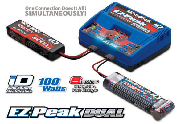 TRAXXAS EZ-PEAK DUAL 8Ah LADER + 2 x 3S-5000mAh-11,1V BATT - Bilde 8