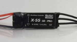 HACKER X-55-SB PRO BRUSHLESS SPEED CONTROLLER. 55 AMP
