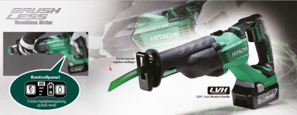 BAJONETTSAG BATTERI CR18DBL KUN MASKIN - HIKOKI - Bilde 3