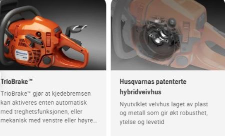 HUSQVARNA 445S 13" 1,3 325" MOTORSAG - Bilde 4