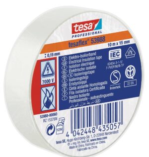 v02_0721E9BAE7F660DE2EC44D7F6E9B91A2.jpg ISOLERINGSTAPE / ELTAPE 53988 HVIT 15MMX10M - TESA