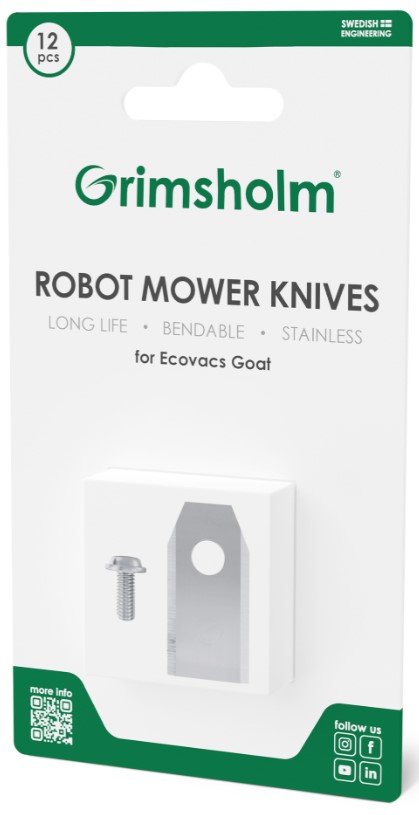 KNIVER ROBOT ECOVACS GOAT 12STK M/SKRUER GRIMSHOLM