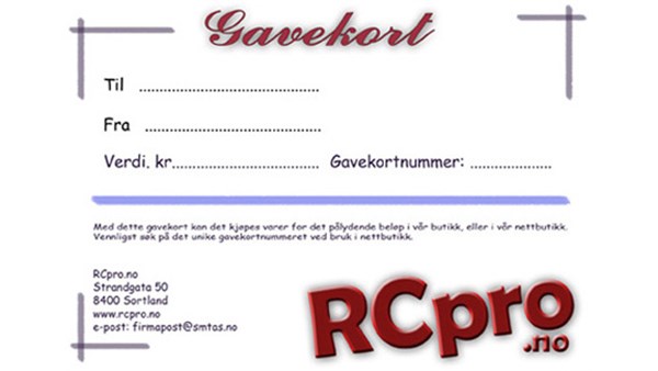 GAVEKORT KR. 1500,-
