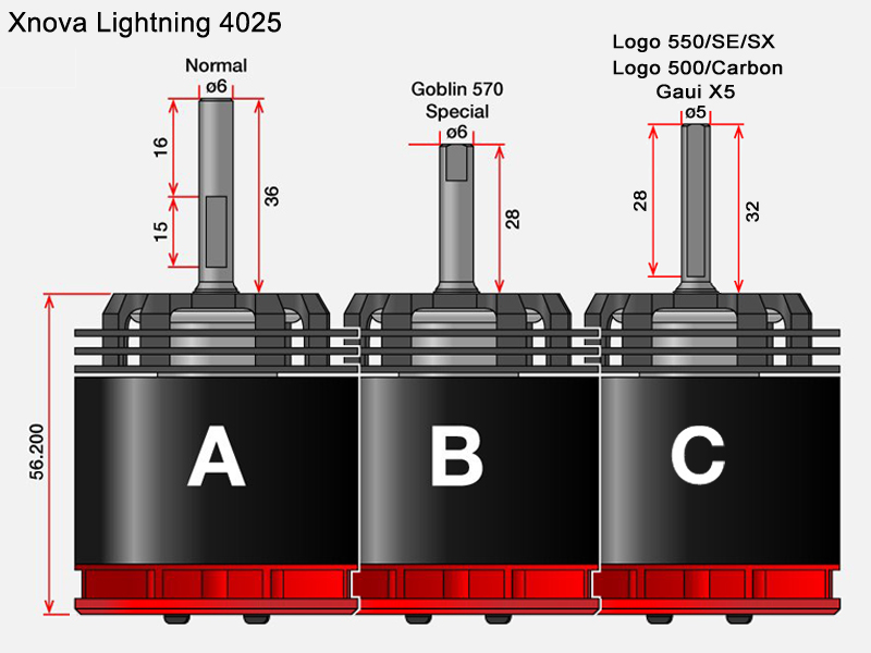XNOVA LIGHTNING 4025-1120 SHAFT B