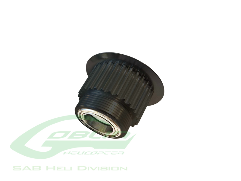 ALU ENGINE PULLY 28T BLACK NITRO