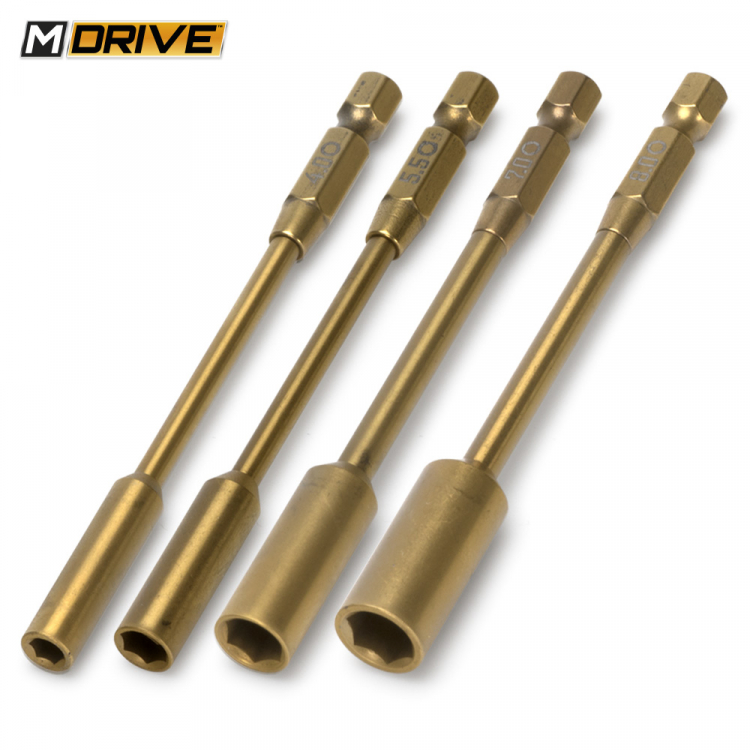 POWER TOOL BITS SET MUTTER 4,5.5,7 & 8mm
