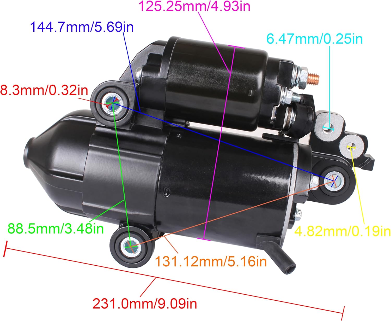 STARTMOTOR MERCURY 75/80/90/100/115-EFI 2B095049->  erst.8M0088064 - Bilde 3