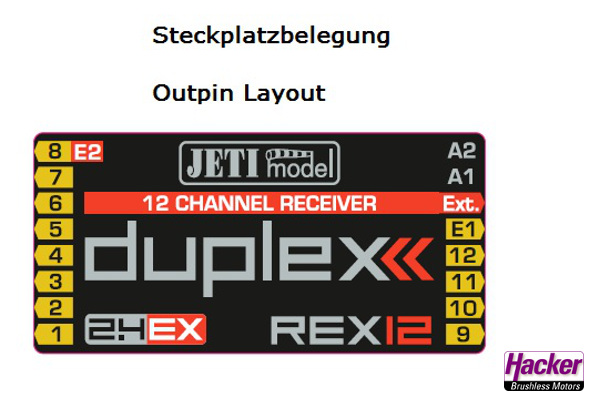 JETI DUPLEX REX 12 EPC MOTTAKER 2.4EX - Bilde 2