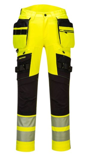 DX442 - DX4 HI-VIS HÅNDTVERKSBUKSE GUL/SORT - PORTWEST - Bilde 1