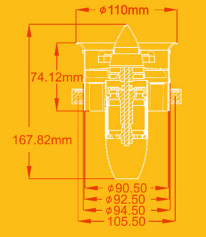 JP HOBBY 90MM 6S EDF UNIT WITH MOTOR