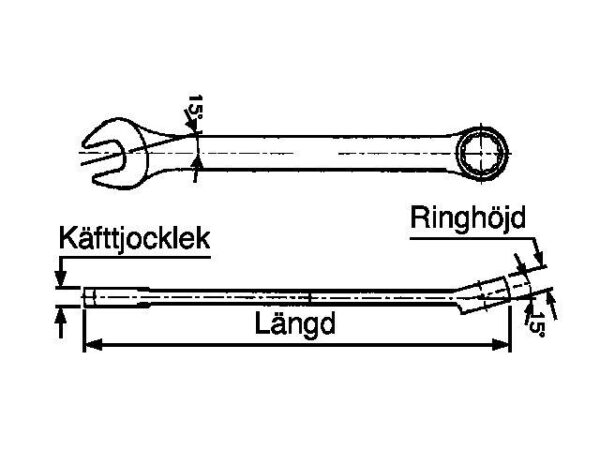KOMBINASJONSNØKKEL 13MM - TENG TOOLS 600513 - Bilde 2