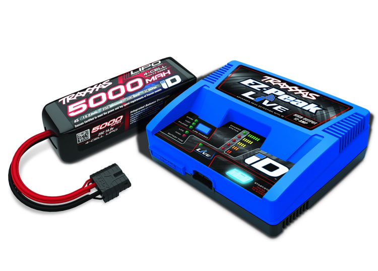 TRAXXAS EZ-PEAK LIVE 12Ah LADER + 1 x 4S-5000mAh-14,8V BATT