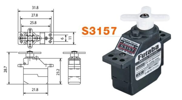 FUTABA S3157M 1,7KG - Bilde 2