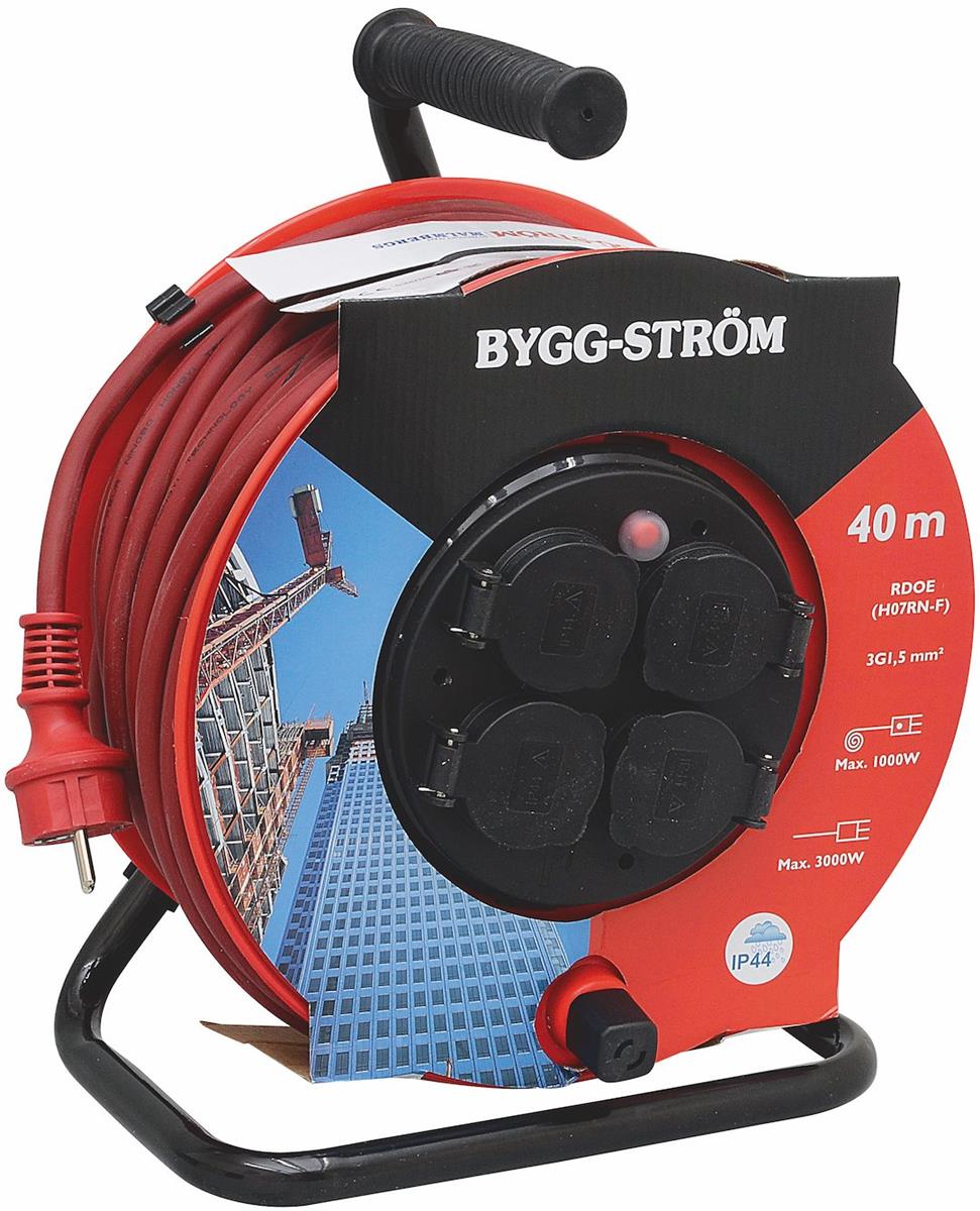 KABELTROMMEL 40M 3G 1,5MM² IP44 - Bilde 1
