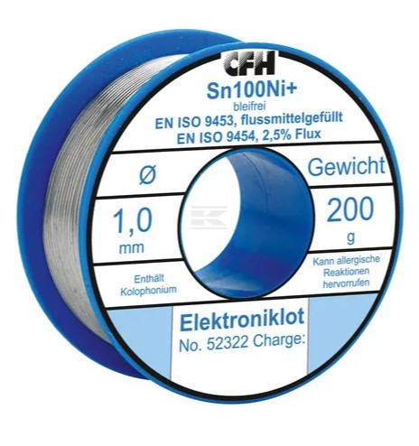 LODDETINN 1,0MM 200G BLYFRI M/FLUSS CFH