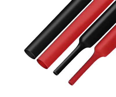 KRYMPESTRØMPE 6MM - RØD/SORT - LENGDE 1M BRONTO