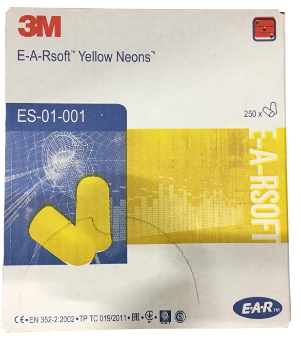 ØREPROPP EAR SOFT GUL NEONS ESKE Ä 250 PAR PELTOR