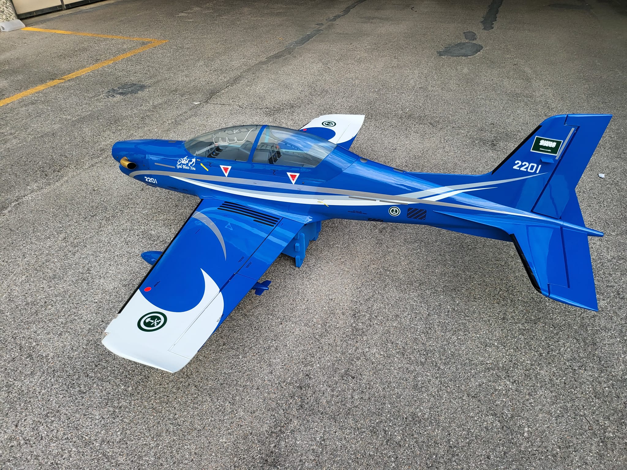 SEBART PILATUS PC-21 XL V2 BLUE W/LANDING GEAR - Bilde 2