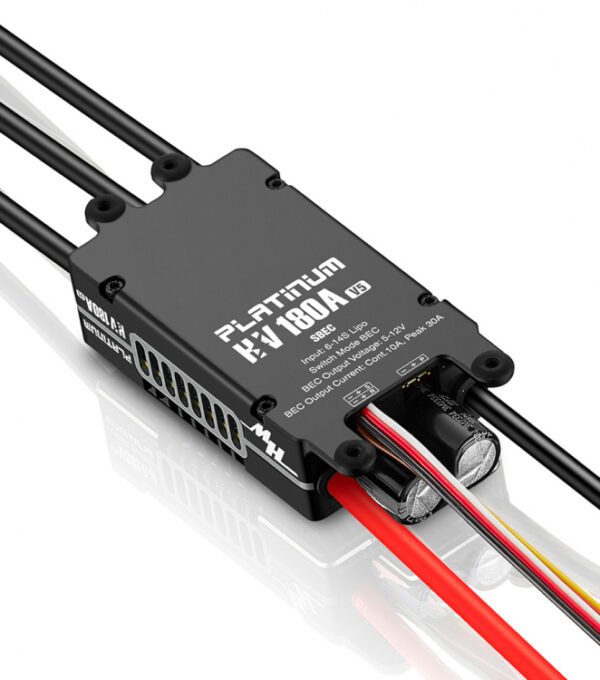 HOBBYWING PLATINUM 180A SBEC HV 6-14S V5 ESC - Bilde 3