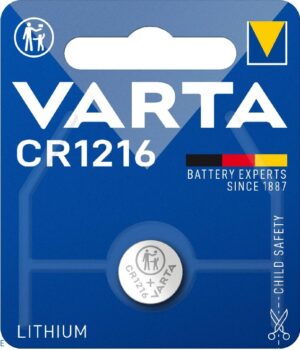BATTERI CELLE 3V LITHIUM - CR1216 - VARTA