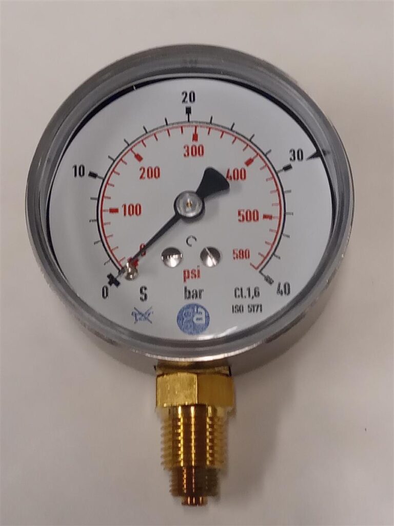 MANOMETER ARBEID NØYTRAL 0-40 BAR R21, 63MM - LINDE