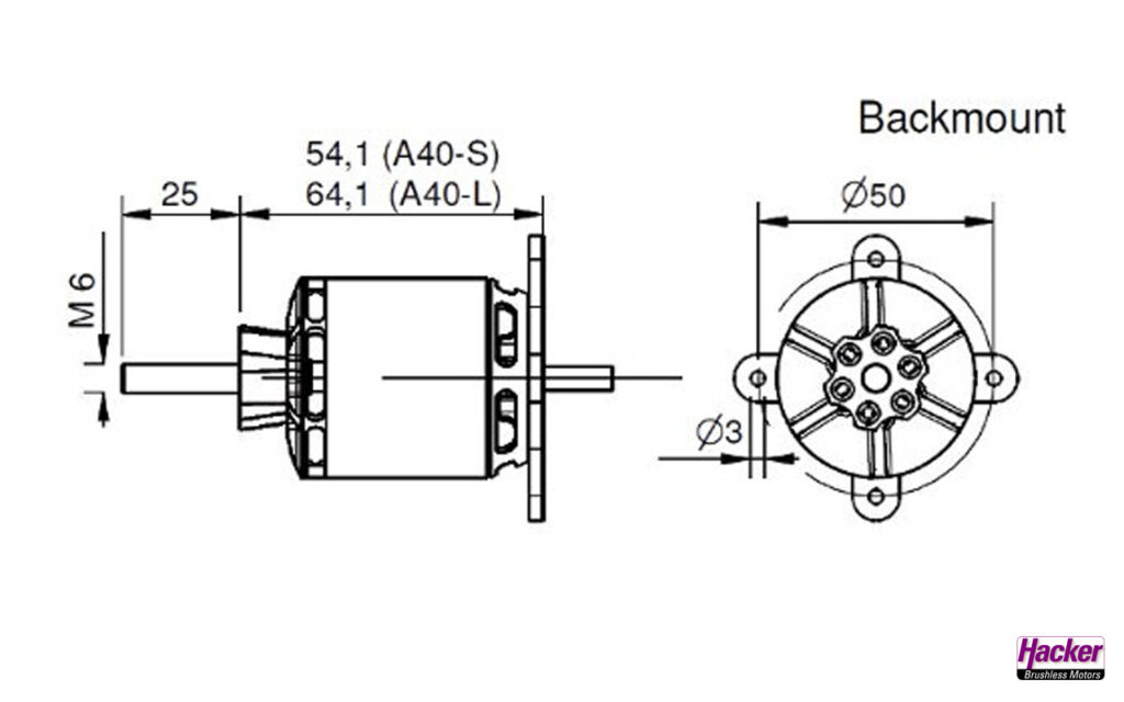 HACKER A40-12L V4 OUTRUNNER MOTOR 14 POLE