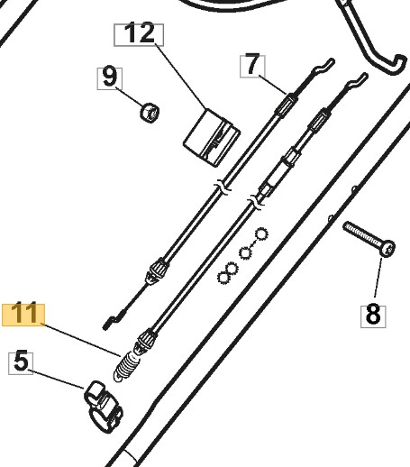 WIRE FREMDR.CLUTCH CAS.GARD 381030143/0 GT TRASM.ERGO CP1