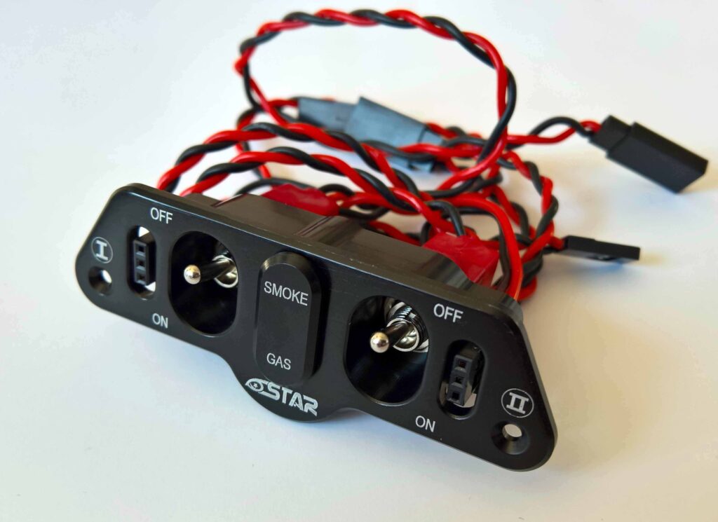 TWIN POWER SWITCH M / FUEL/SMOKE DOT (BLACK) 6STAR