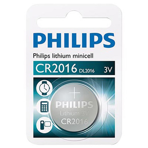 BATTERI CELLE 3V LITHIUM - CR2016 - PHILIPS