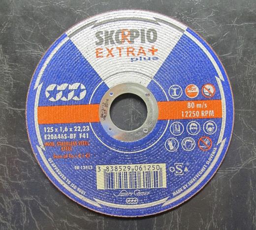 KAPPESKIVE STÅL 125 X 1,6 X 22 - METALYNX MAX 388481 NR-5
