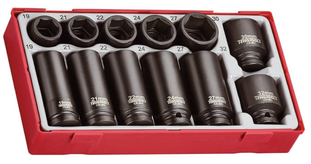 KRAFTPIPESETT 1/2 12 DELER TT9212 - TENG TOOLS