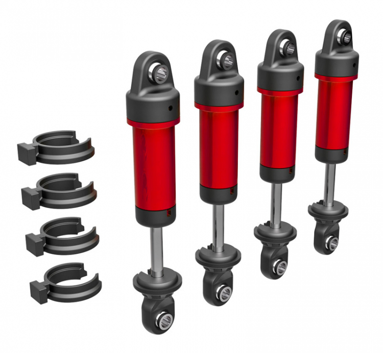 SHOCKS ALU BLUE COMPLETE W/O SPRINGS FOR TRX-4M - TRAXXAS