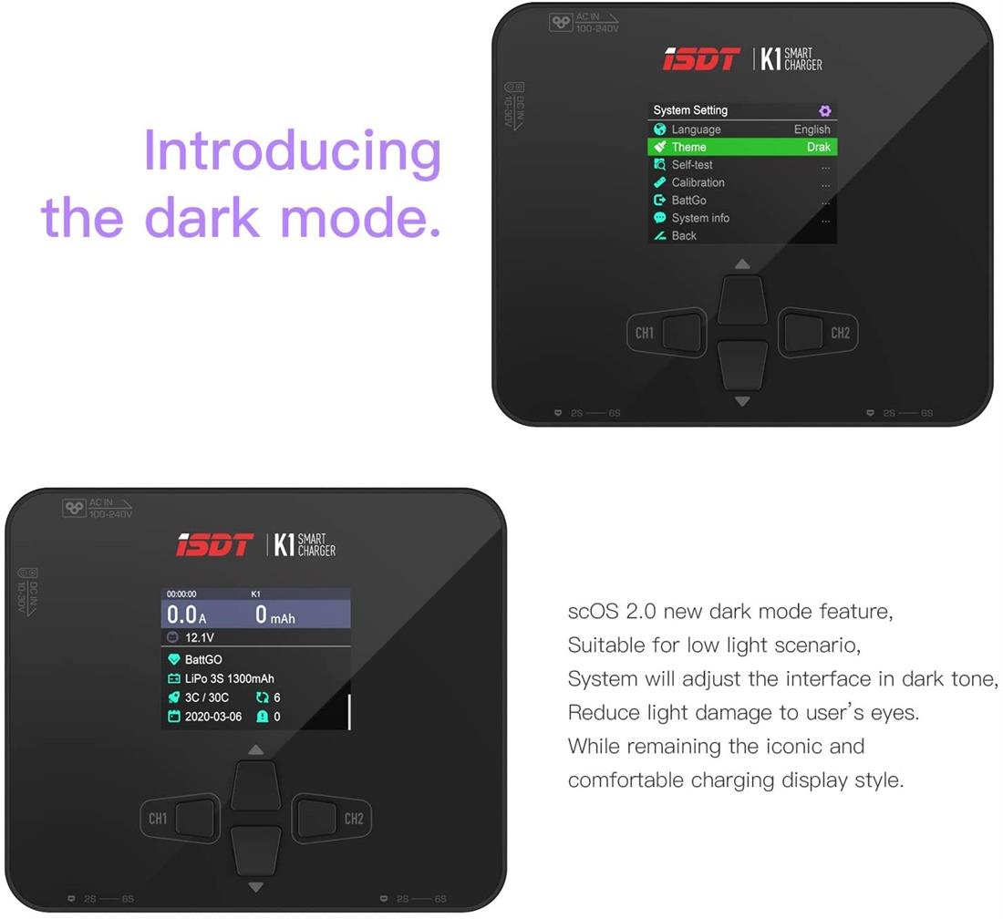 ISDT K1 12/220V 6S 10A SMART CHARGER - Bilde 7