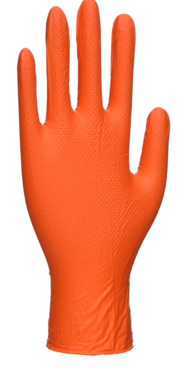 ENGANGSHANSKE STR. XL - A930 - NITRIL PUDDERFRI 100 STK ORANGE - PORTWEST - Bilde 1