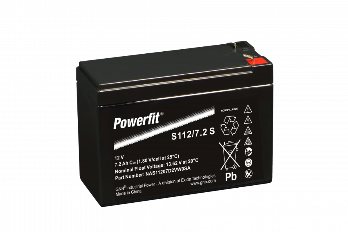 BATTERI 12V 7,2AH C20 VEDL.FRITT POWERFIT - Bilde 1