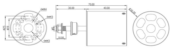 XNOVA 3640-2200KV - 4P SHAFT 5x30mm - Bilde 4