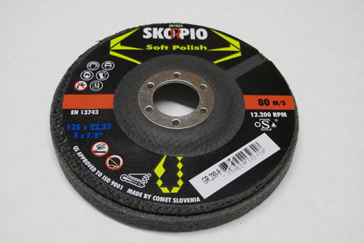 NYLONRONDELL SOFT POLISH F27 125X22,2MM P280 NR-16