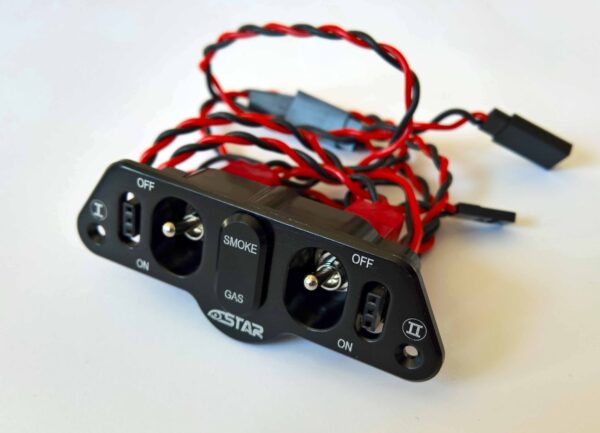 TWIN POWER SWITCH M / FUEL/SMOKE DOT (BLACK) 6STAR - Bilde 4