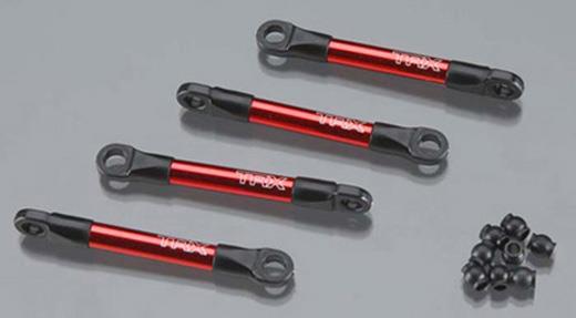 PUSHROD ALUM ANODIZED RED ASSEMBLED VXL (4) - TRAXXAS