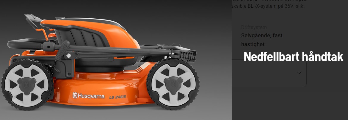HUSQVARNA LB246PI U/BAT. OG LADER BIOKLIPPER SELVGÅENDE - Bilde 4