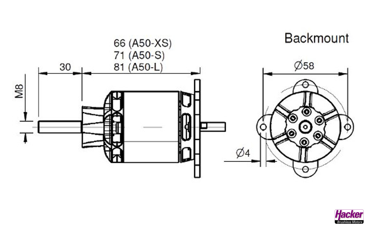 HACKER A50-14L V4 OUTRUNNER MOTOR - Bilde 7