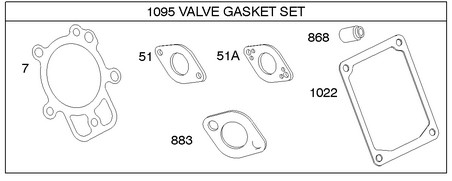 PAKNINGSETT TOPPL. OG CYLINDER B&S