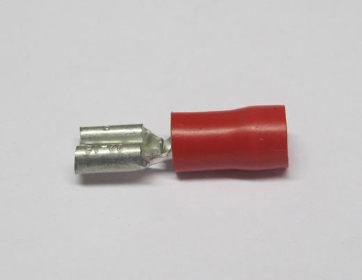KABELSKO RØD FLAT HUN - 4,8MM 0,5 - 1,0
