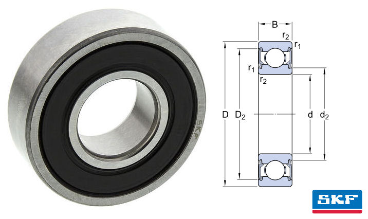 SKF KULELAGER 624-2RS1 (4X13X5)