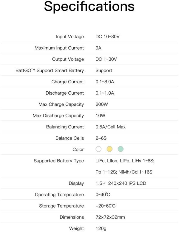 ISDT Q6NANO 6S 200W 8A SMART CHARGER - Bilde 5
