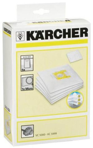 v02_9AA3B250690A63AE9656FD6CABF0499A.jpg STØVSUGERPOSER 5PK TIL VC 5000 - VC 5999 SERIEN KÄRCHER
